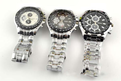 Original Men’s Stainless Steel Quartz Watch – Luminous Calendar Sports Wristwatch