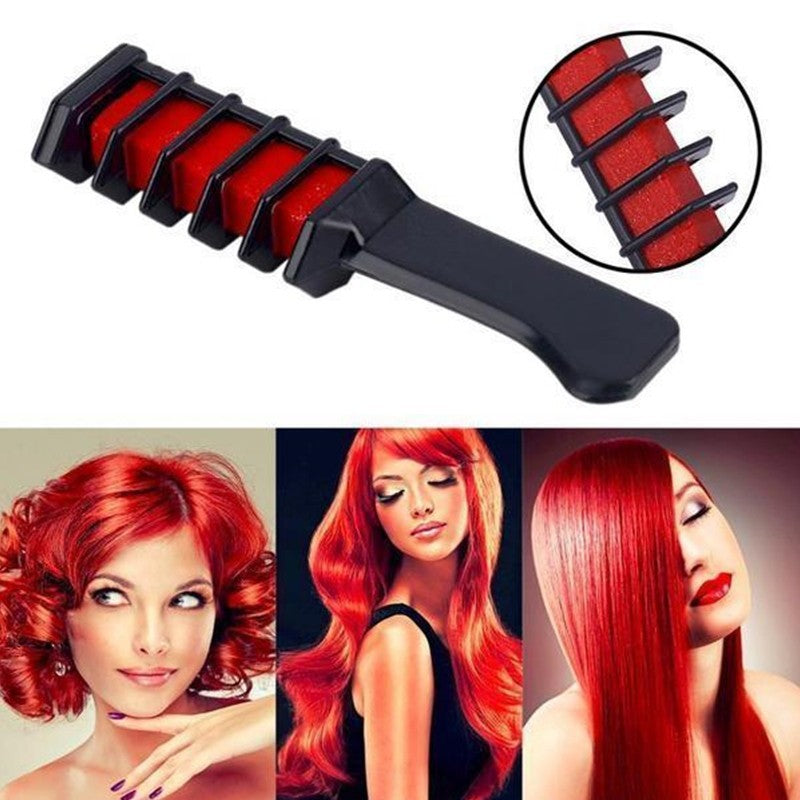 Mini Disposable Hair Color Chalk Comb – Temporary Crayon Dye with Brush for Parties & Cosplay