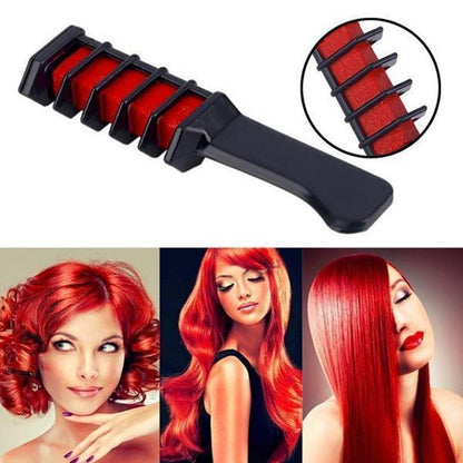 Mini Disposable Hair Color Chalk Comb – Temporary Crayon Dye with Brush for Parties & Cosplay