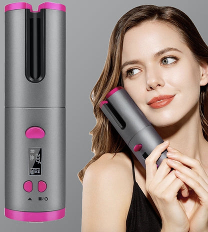 Multifunctional Automatic Wireless Curling Iron – Cordless LCD Hair Curler with Fast Heating & USB Rechargeable Battery