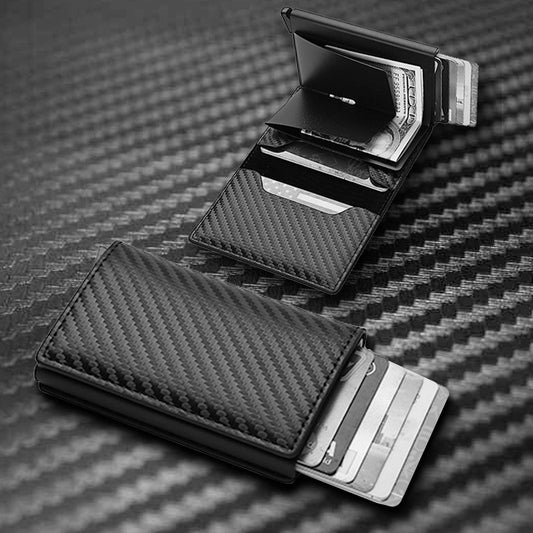 Smart Minimalist Credit Card Holder – Slim PU Leather Wallet for Men & Women with Secure Card Case