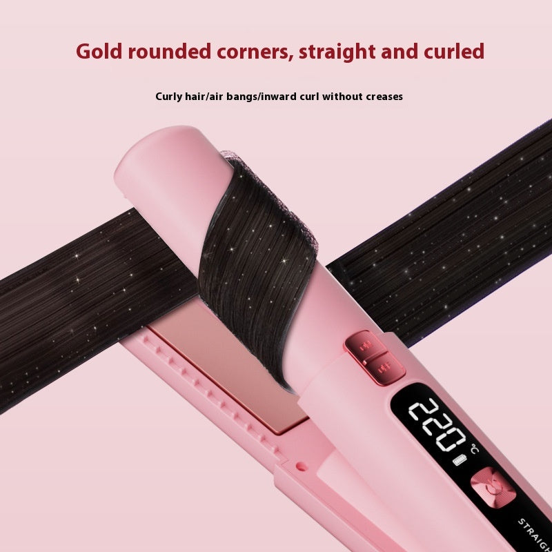 Wireless Hair Straightener with LCD Display – Portable Anion Curling & Straightening Splint