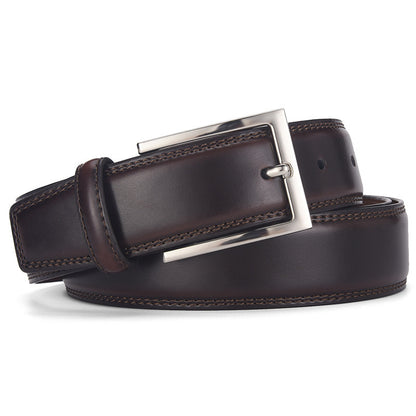 Men’s Genuine Leather Belt with Alloy Pin Buckle – Casual & Formal Wear