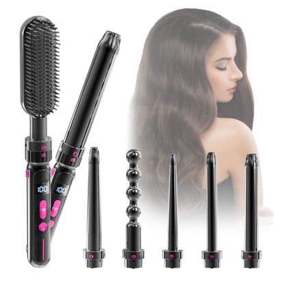 Ceramic Curling Iron & Hair Straightener – Dual-Use Curler Stick with Anti-Scald Design
