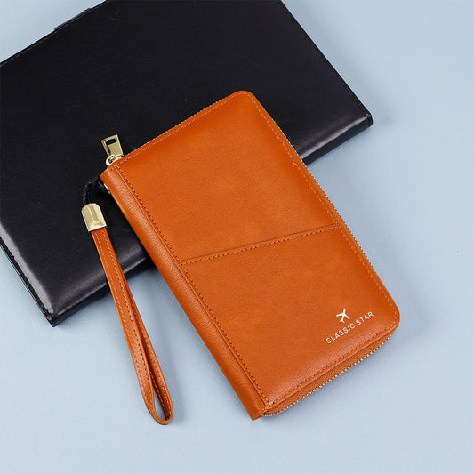 RFID Passport Holder Wallet – Genuine Leather Travel Wallet for Men & Women