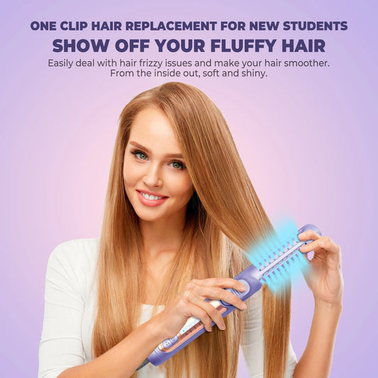 Home Hair Curling & Straightening Device – Dual-Use Electric Hair Straightener with Cold Air Function