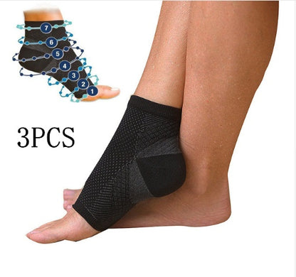 Men & Women Compression Ankle Support Socks – Anti-Fatigue Foot Sleeve for Pain Relief & Sports