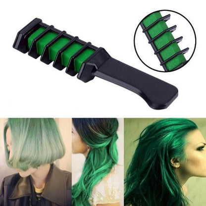 Mini Disposable Hair Color Chalk Comb – Temporary Crayon Dye with Brush for Parties & Cosplay