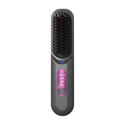 Wireless Hair Straightener Comb with Adjustable Anion Technology – Portable Rechargeable Styling Tool