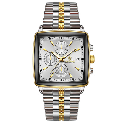 Men’s Multi-functional Quartz Watch – Luminous, Waterproof, Stainless Steel Business Wristwatch