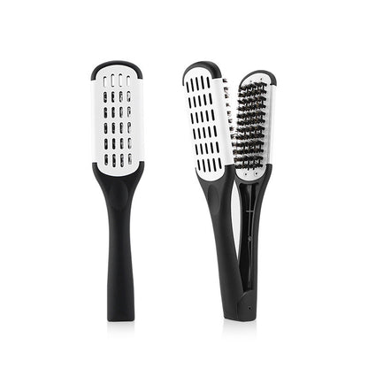 Hairdressing Clamp Comb V-Shaped Bristle Styling Straightener – Professional Salon Hair Styling Tool