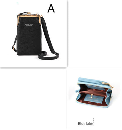 Fashion Lychee Pattern PU Leather Women’s Shoulder Bag – Korean Style Crossbody Handbag