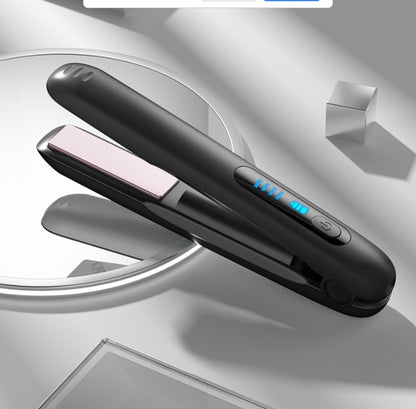 Wireless Hair Straightener Flat Iron – Mini 2-in-1 Cordless Curler with USB Rechargeable 5000mAh Battery