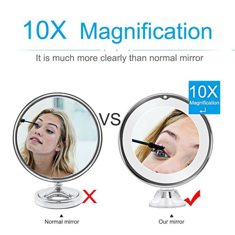 LED Makeup Mirror with Supplement Light – Portable Vanity Mirror with Bright LED Lighting