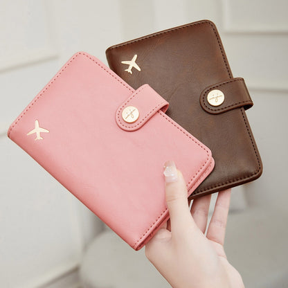 Women’s Multifunctional Passport Holder – PU Leather Travel Document Bag with Anti-Theft Protection