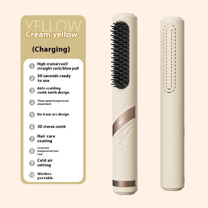 Rechargeable Cold Air Hair Finishing Comb – Wireless Portable Straight Hair Solution