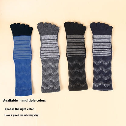 Wool Toe Socks for Men – Thickened Autumn & Winter Mid-Calf Warm Casual Socks