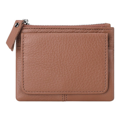 Retro Mini Genuine Leather Wallet – Multifunctional Card Holder & Storage Bag