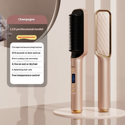 Negative Ion Straight Comb – LCD Hair Straightener Does Not Hurt Hair