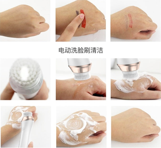 Mini Face Rotating Pore Cleansing Brush – Ultrasonic Electric Facial Cleaner with DuPont Bristles