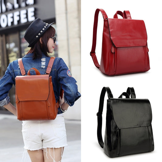 Women’s Genuine Leather Backpack – Multifunction Crossbody Shoulder Bag Laptop Rucksack