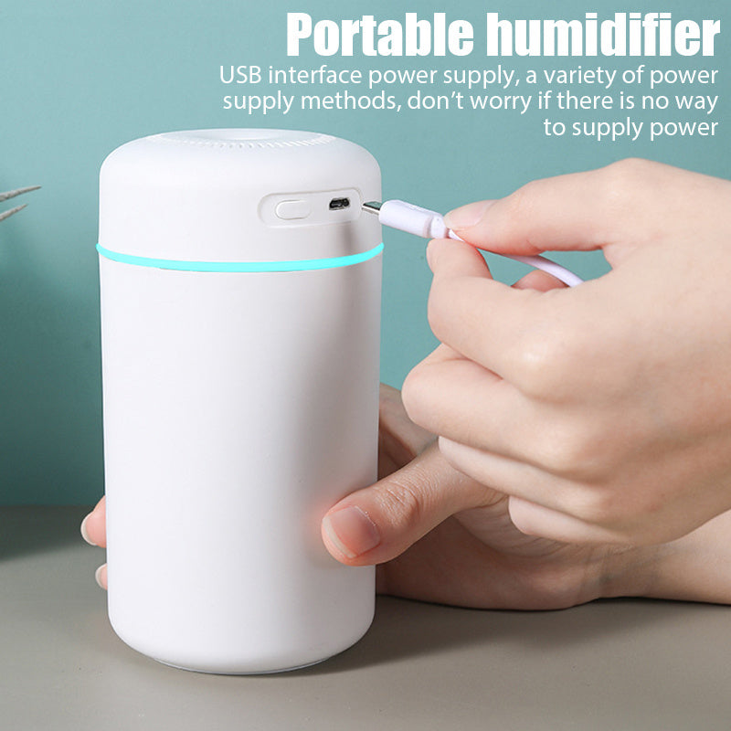 Portable Car Humidifier – Rechargeable Silent Aromatherapy Diffuser with 7-Color LED Light