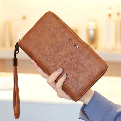 Anti-theft Retro Oil Wax PU Leather Handbag – Large Capacity Women’s Shoulder Bag