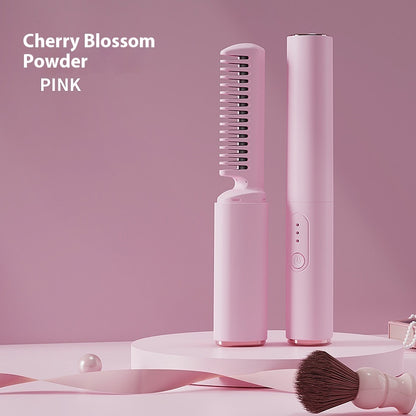 Wireless USB Hair Straightener – Portable Mini Curling & Straightening Iron with Titanium Tourmaline