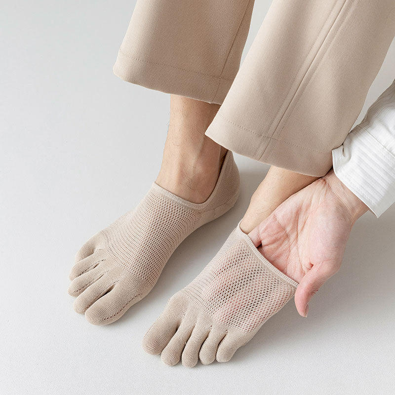 Men’s Cotton Five Toe Socks – Breathable Deodorant Sweat-Absorbing Casual Socks