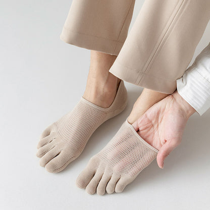 Men’s Cotton Five Toe Socks – Breathable Deodorant Sweat-Absorbing Casual Socks
