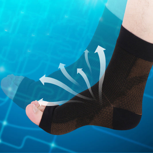 Men & Women Compression Ankle Support Socks – Anti-Fatigue Foot Sleeve for Pain Relief & Sports