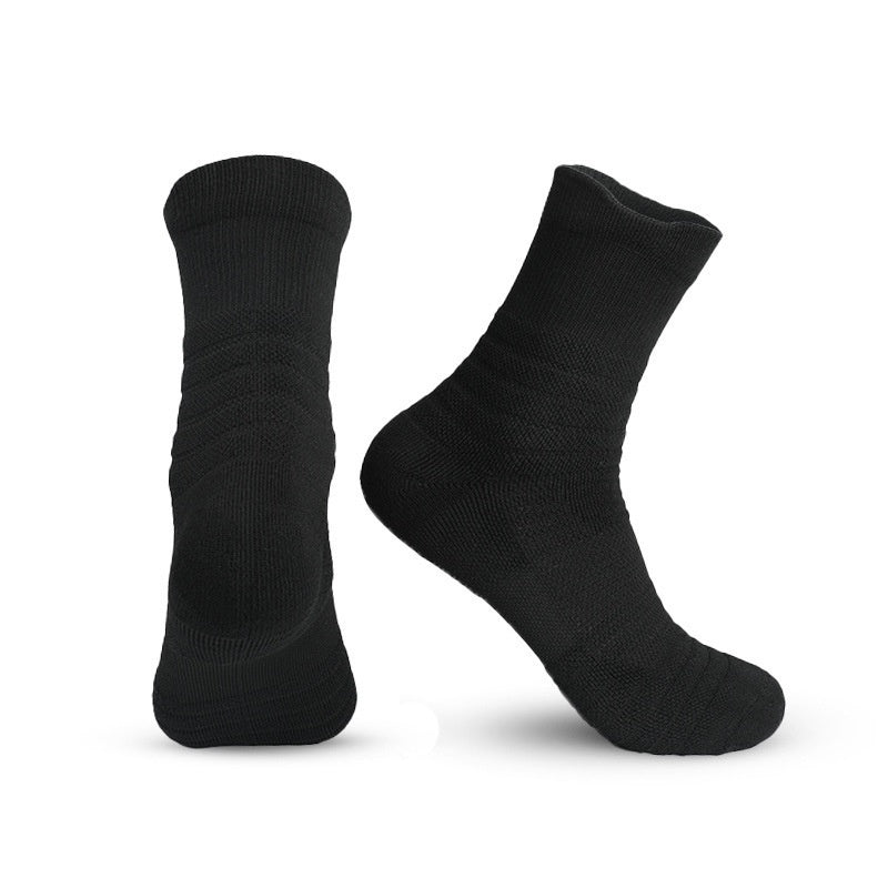 Men’s Long Compression Stockings – Professional Sports Running & Basketball Fitness Socks, Breathable Calf Support