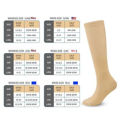 Outdoor Fitness Compression Socks – Long Tube Running & Cycling Sports Socks for Men & Women