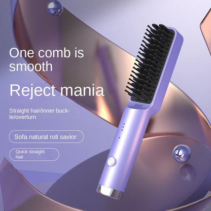Straight Hair Comb – Electric Hot Comb 2-in-1 Straightener & Curler with 3-Speed Temperature Control