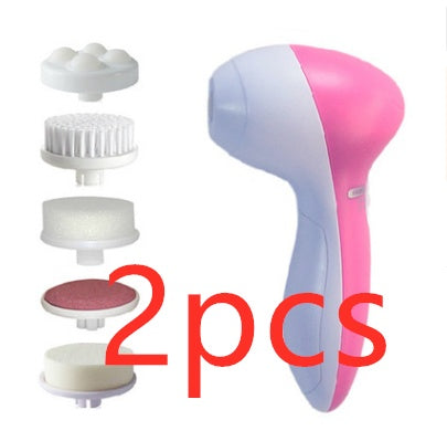 5-in-1 Electric Facial Cleansing Brush – Deep Cleaning, Exfoliation & Face Massager Beauty Instrument