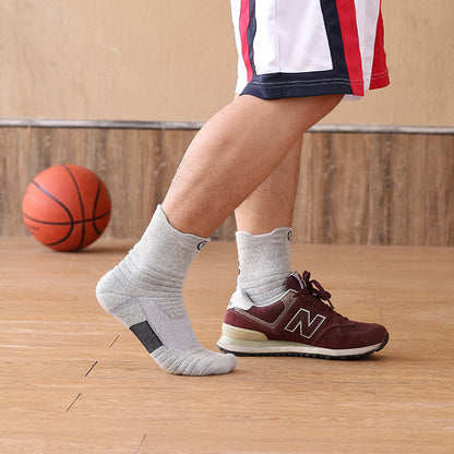 Men’s Running & Basketball Socks – Thick Towel Bottom Sweat-Absorbing Sports Stockings