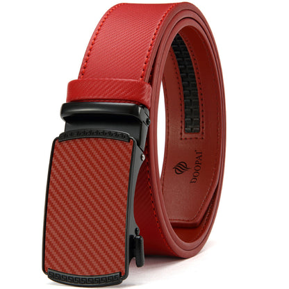 Men’s Genuine Leather Belt – Automatic Alloy Buckle Business & Casual