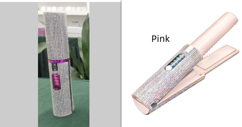 2-in-1 Electric USB Hair Straightening Brush – Wireless Ceramic Comb & Hair Curler