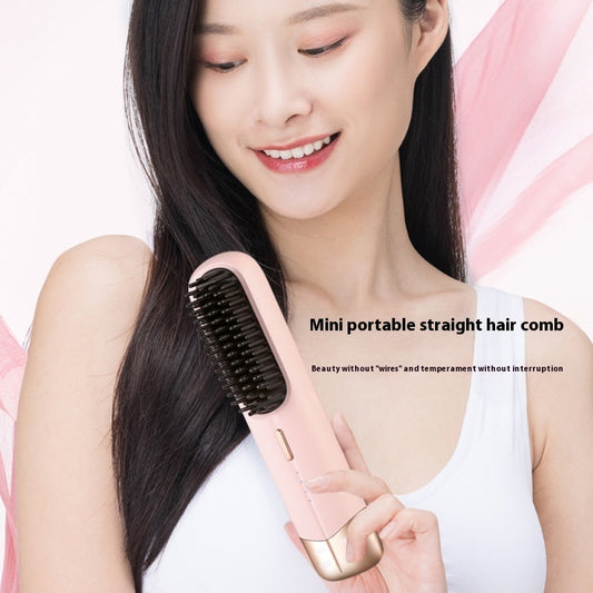 Portable Wireless Hair Straightener & Curler – Dual-Use Splint for Wet & Dry Styling