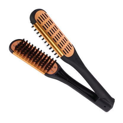 Hairdressing Clamp Comb V-Shaped Bristle Styling Straightener – Professional Salon Hair Styling Tool