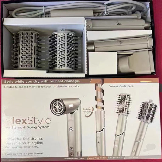 Multifunctional Hair Curler & 90° Rotation Electric Hair Dryer | Negative Ion Blow Dryer with 3 Speed Gears