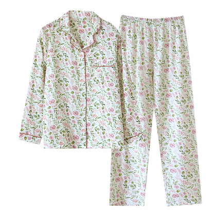 Summer Cotton Loungewear Suit – Thin Breathable Plus Size Pajamas for Women