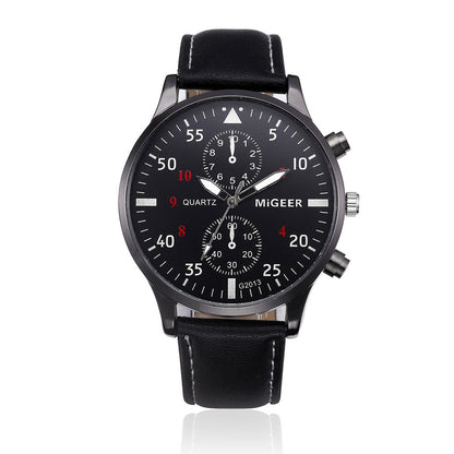 Retro Design Leather Band Men’s Quartz Watch – Top Brand Analog Sports Wristwatch