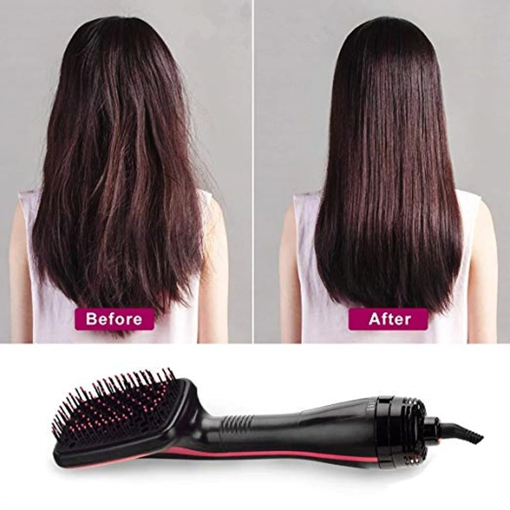 2-in-1 Hot Air Comb – Multifunctional Hair Dryer & Curling Iron for Wet & Dry Use
