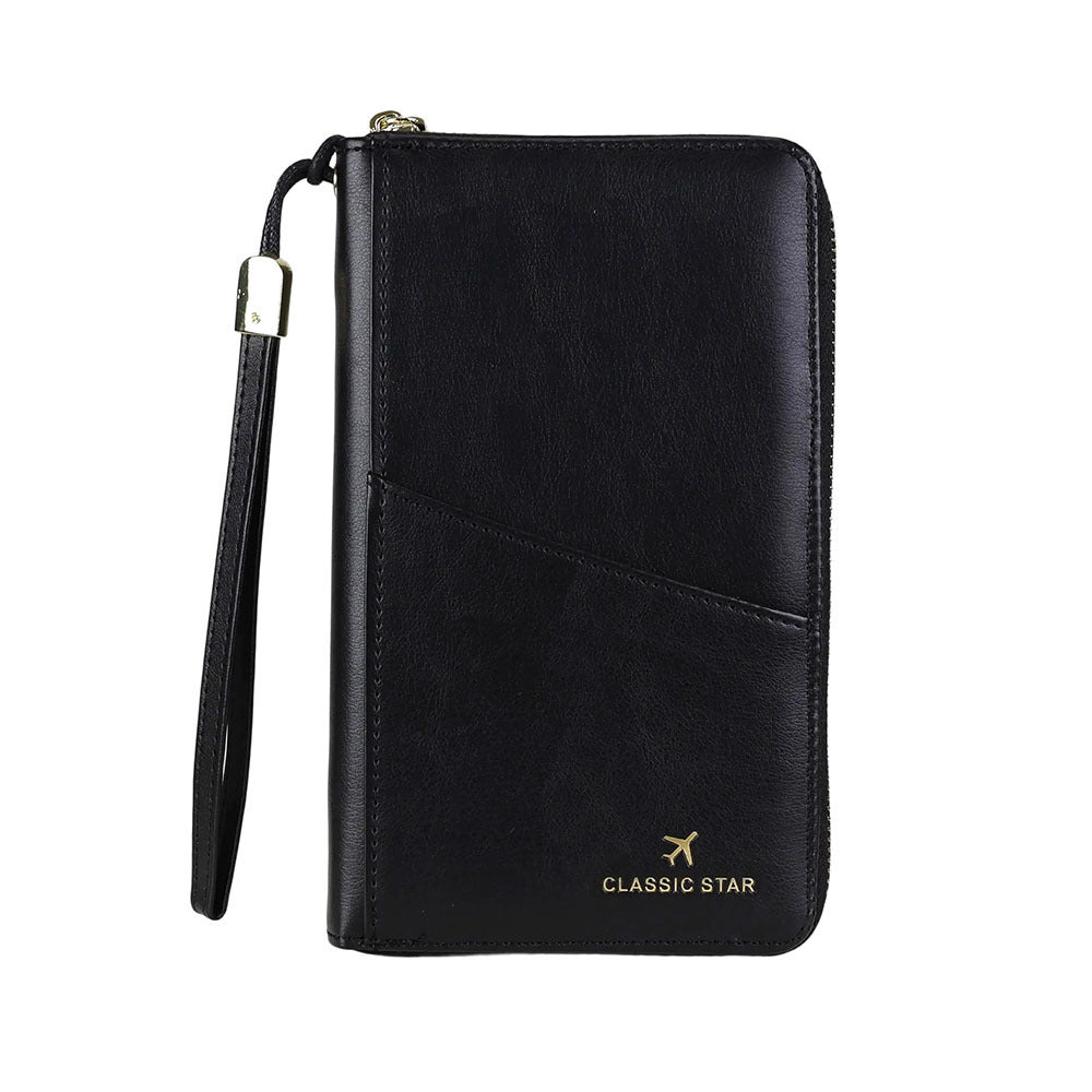 RFID Passport Holder Wallet – Genuine Leather Travel Wallet for Men & Women