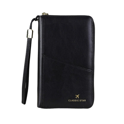 RFID Passport Holder Wallet – Genuine Leather Travel Wallet for Men & Women