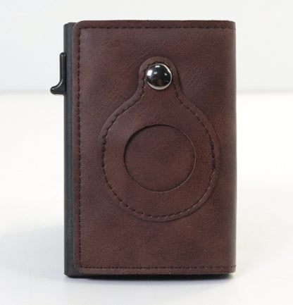 AirTag Wallet for Men – Anti-Theft RFID Slim Leather Card Holder with Money Clip & Apple AirTag Pocket