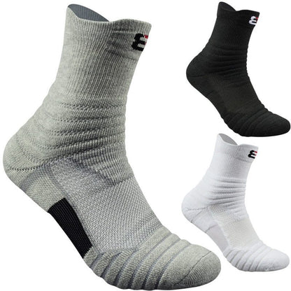 Unisex Pure Color Cotton Socks – 3 Pairs Breathable Casual Socks (Black/White/Gray)