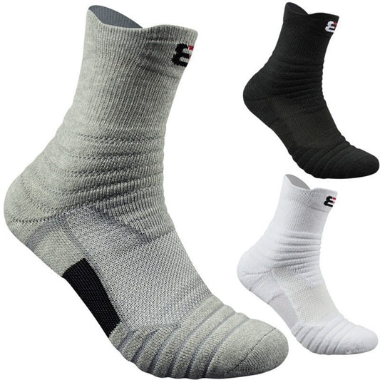 Unisex Pure Color Cotton Socks – 3 Pairs Breathable Casual Socks (Black/White/Gray)