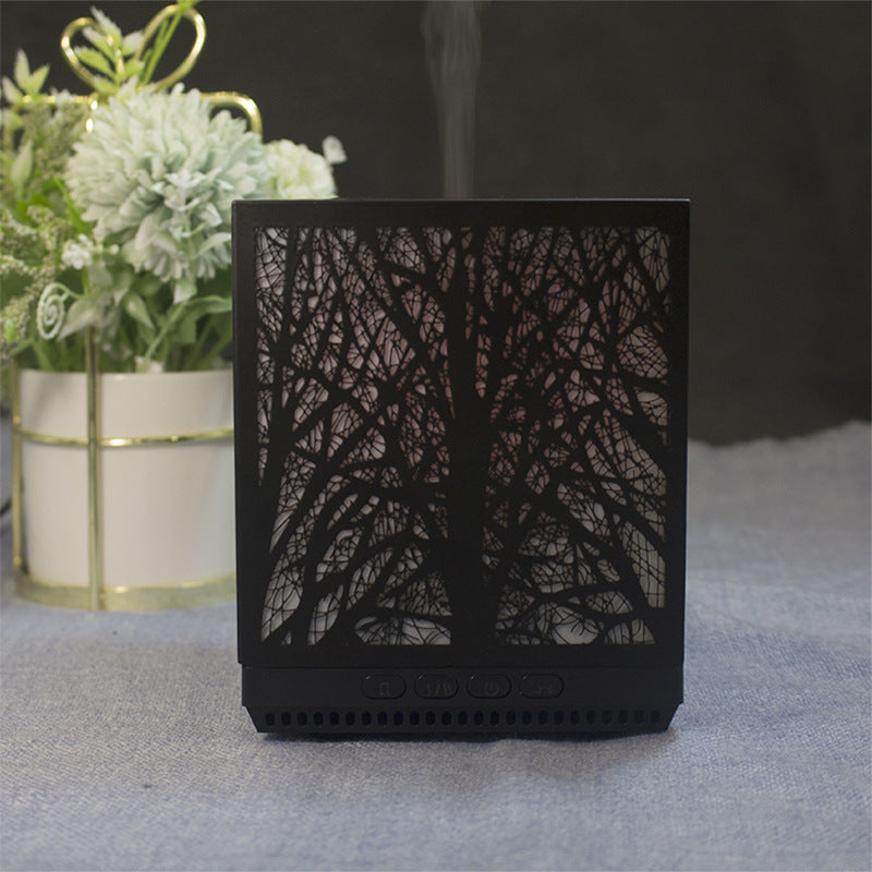 Iron Art Ultrasonic Humidifier – 500ml Metal Essential Oil Diffuser for Home & Office with Bluetooth Option